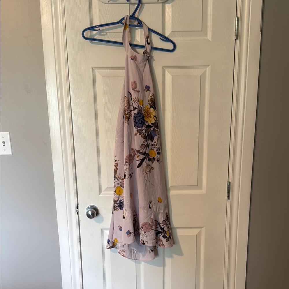 Chelsea28 Floral Backless Dress - Purple and Yellow